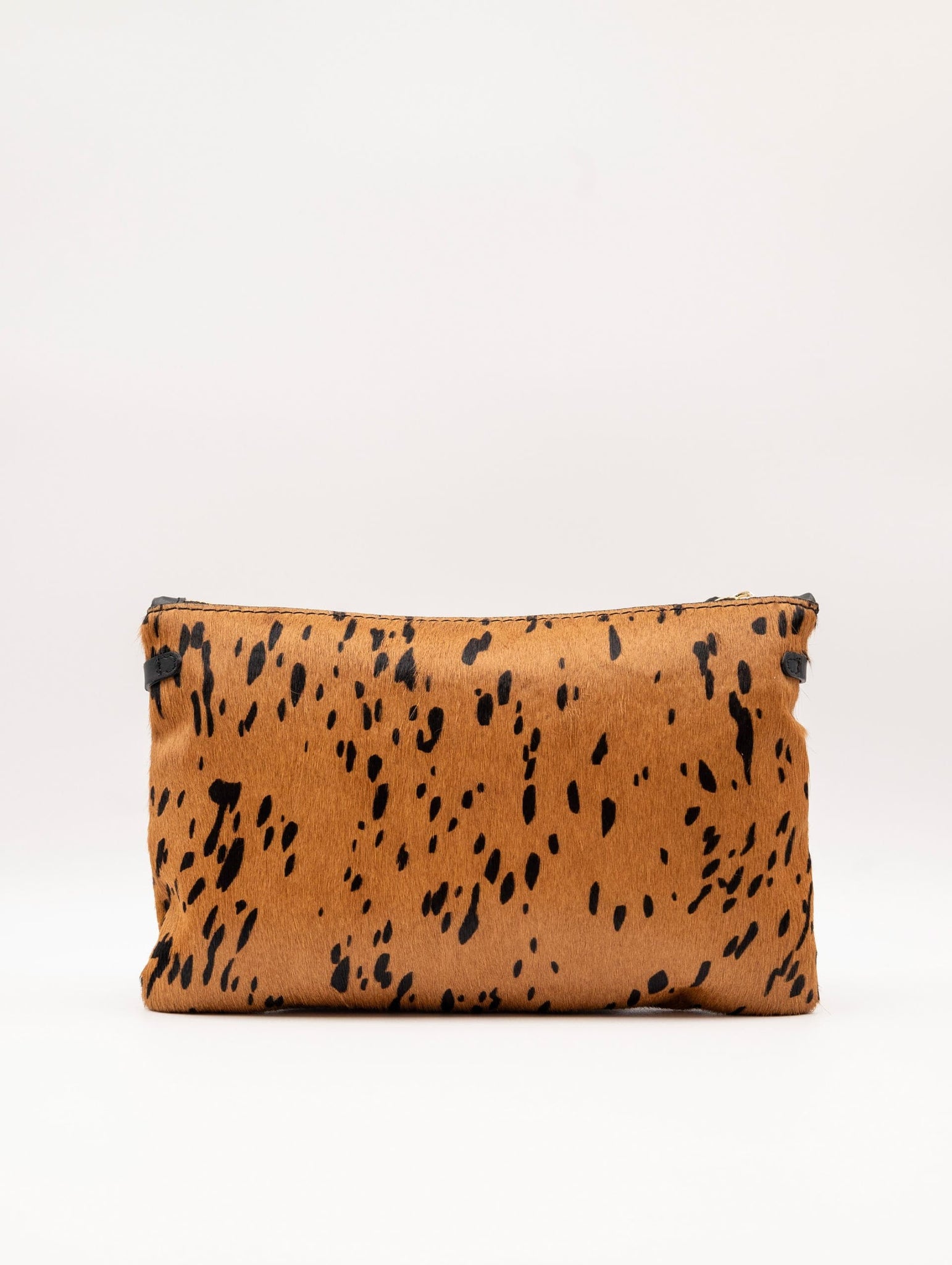 Clutch Hermy Gianni Chiarini in Cavallino Animalier Cognac e Nero