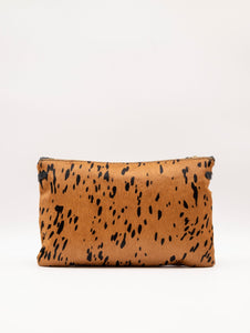 Clutch Hermy Gianni Chiarini in Cavallino Animalier Cognac e Nero