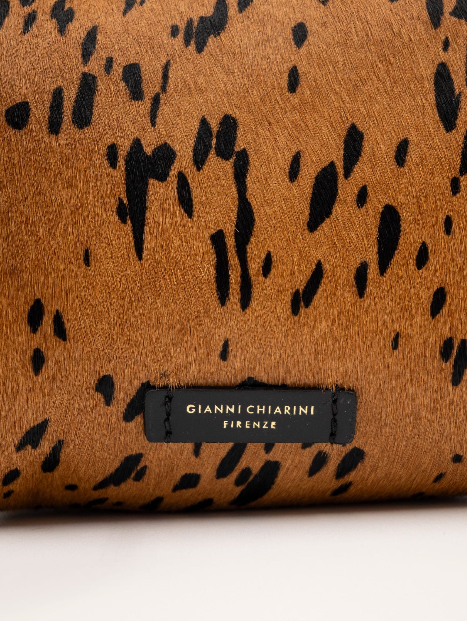 Clutch Hermy Gianni Chiarini in Cavallino Animalier Cognac e Nero