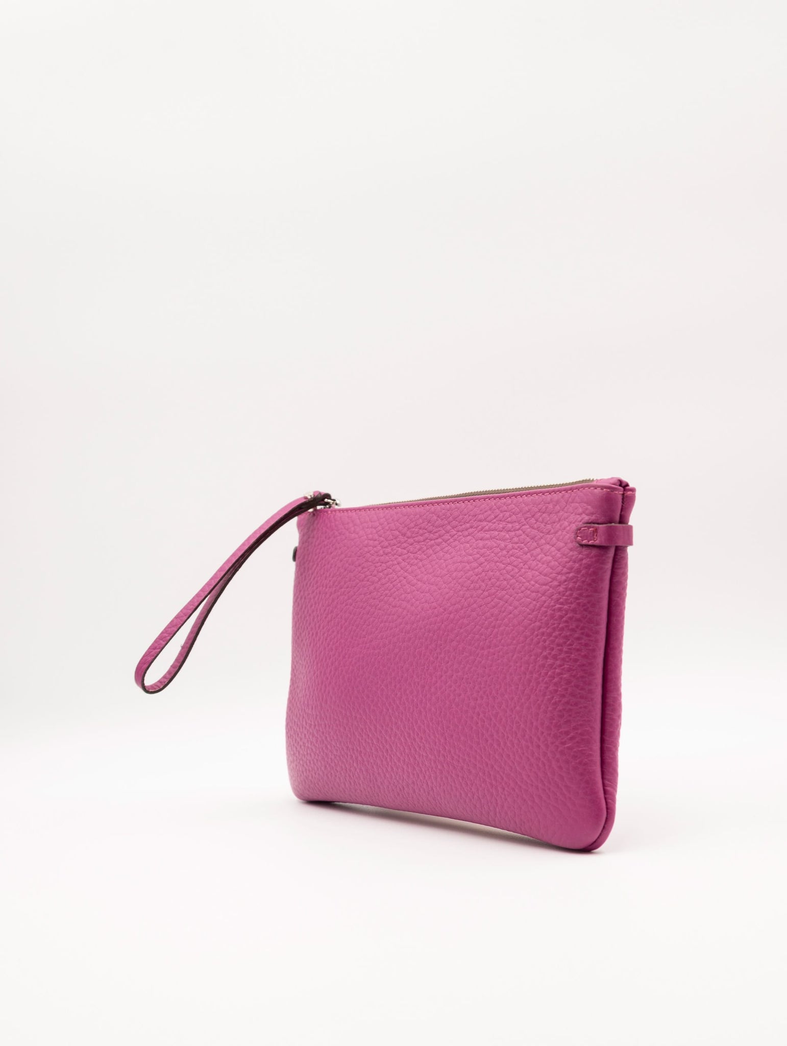 Clutch Hermy Gianni Chiarini in Pelle Martellata Lampone