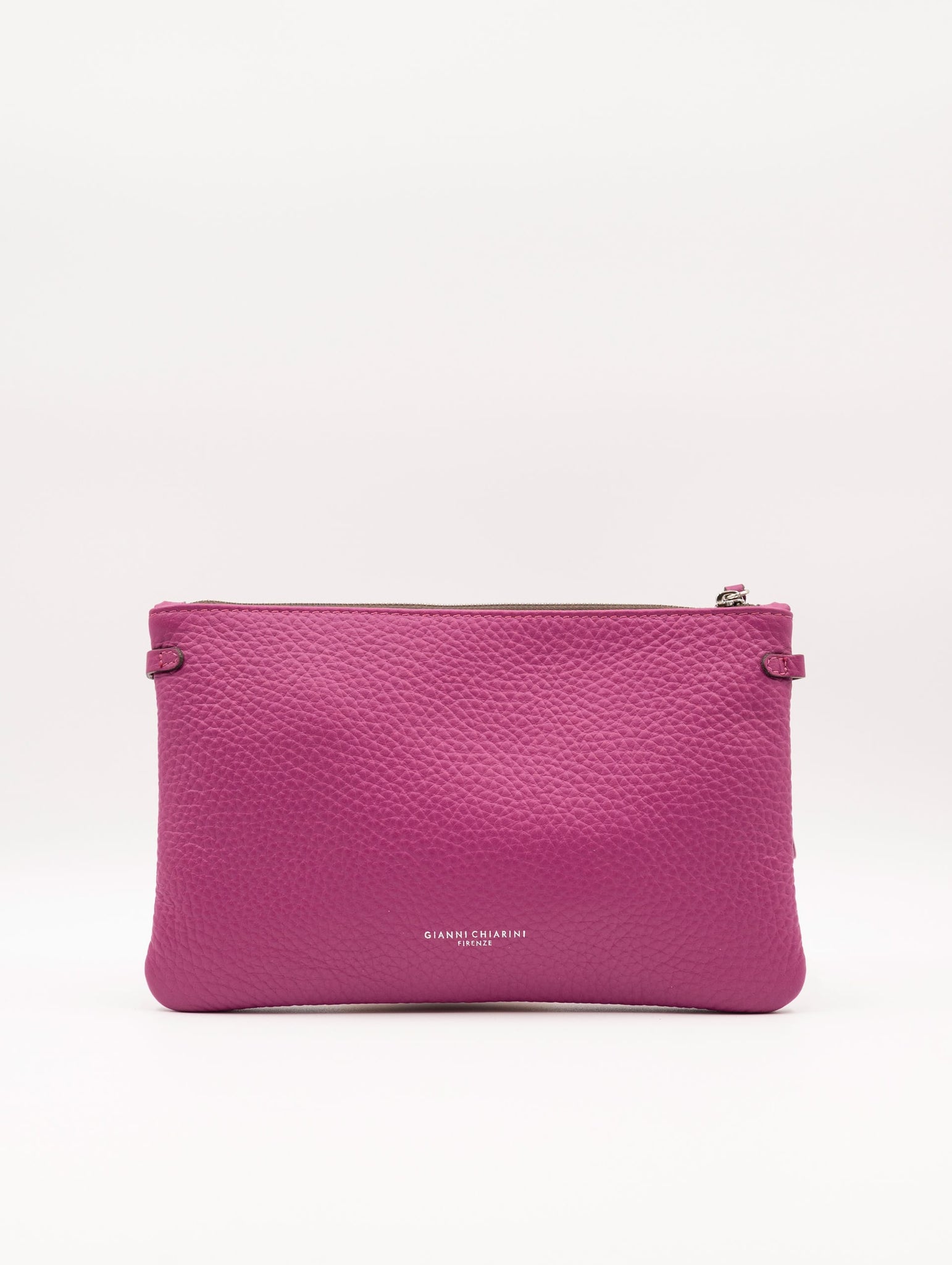 Clutch Hermy Gianni Chiarini in Pelle Martellata Lampone