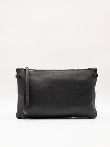 Clutch Hermy Gianni Chiarini in Pelle Martellata Nera