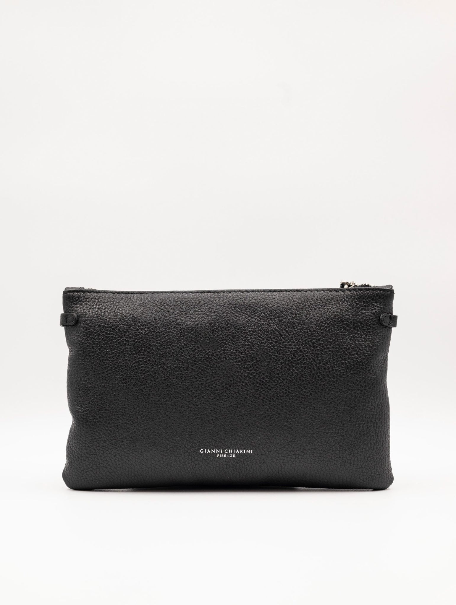 Clutch Hermy Gianni Chiarini in Pelle Martellata Nera