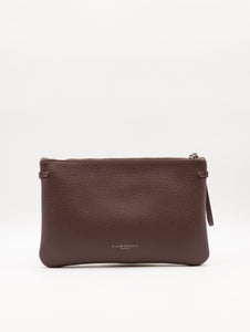 Clutch Hermy Gianni Chiarini in Pelle Martellata Testa di Moro