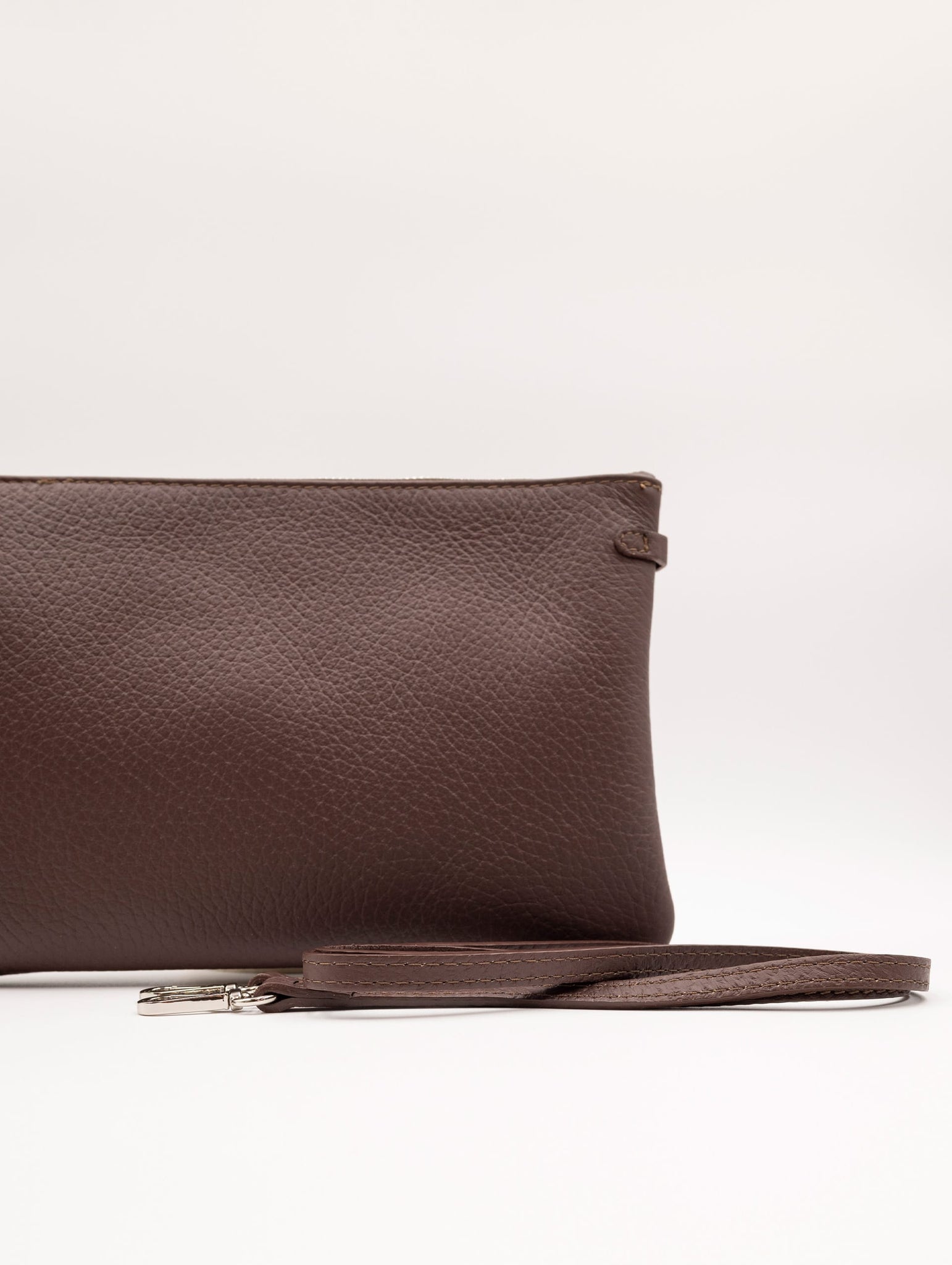 Clutch Hermy Gianni Chiarini in Pelle Martellata Testa di Moro