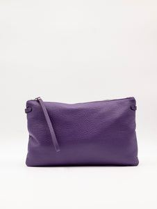 Clutch Hermy Gianni Chiarini in Pelle Martellata Viola