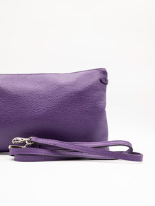 Clutch Hermy Gianni Chiarini in Pelle Martellata Viola