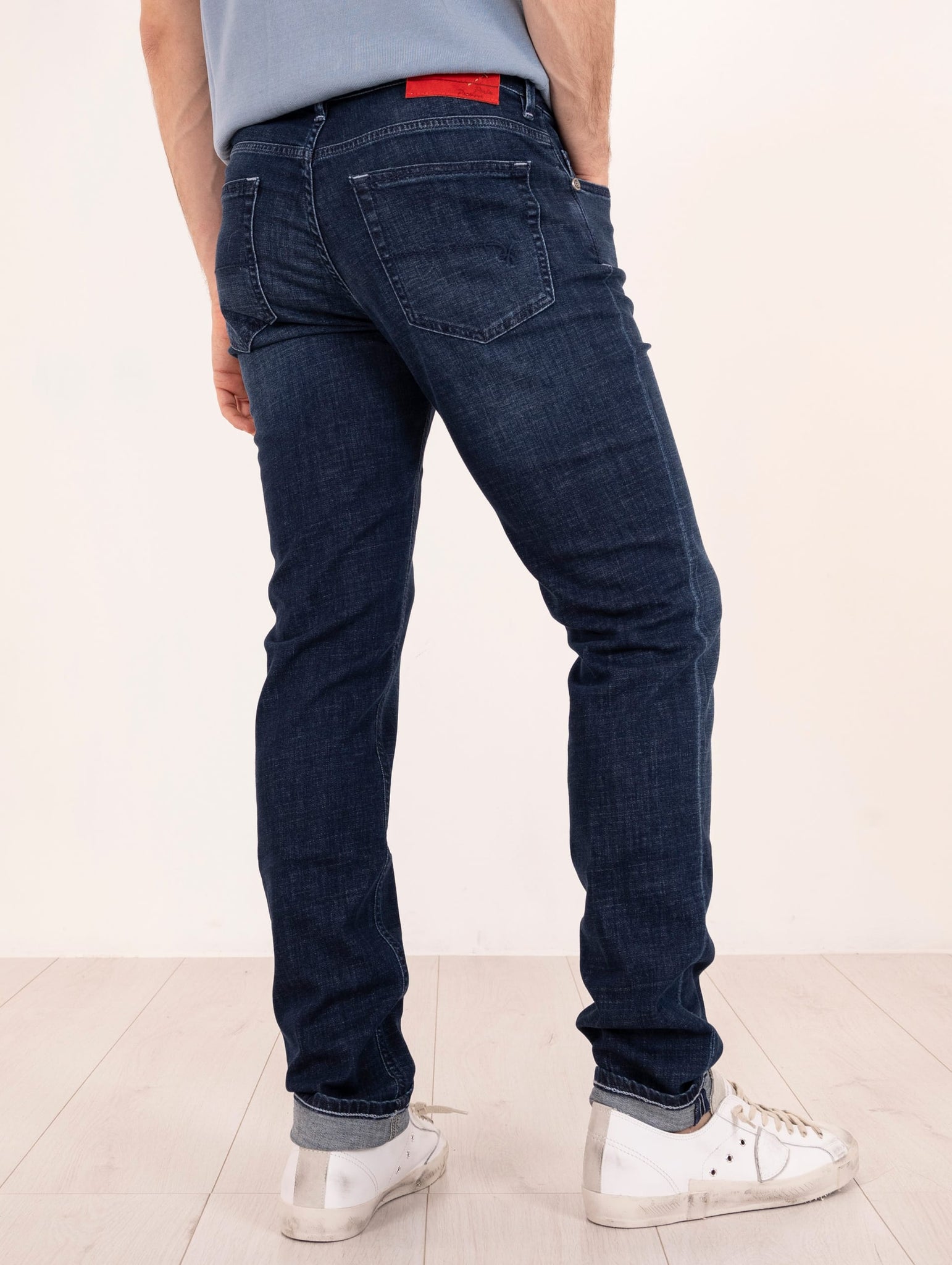 Denim Re-Hash in Cotone Denim Scuro