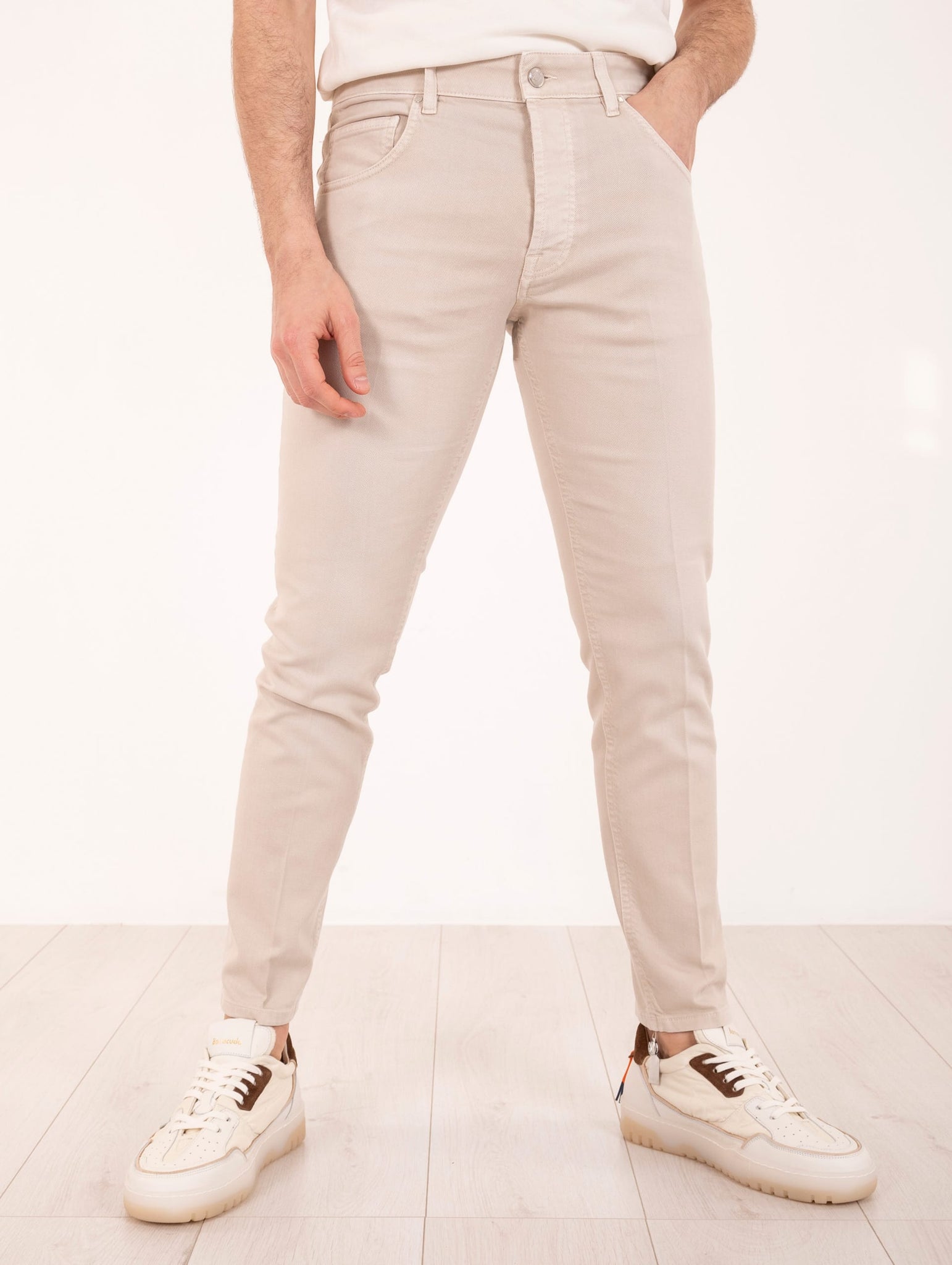 Denim Yaren Don The Fuller in Cotone Light Beige Delavè