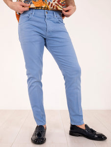 Denim Yaren Don The Fuller in Cotone Light Blue Delavè