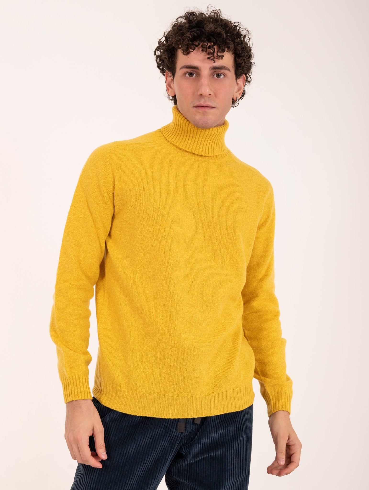 Dolcevita Zanieri in Lambswool e Cashmere Giallo