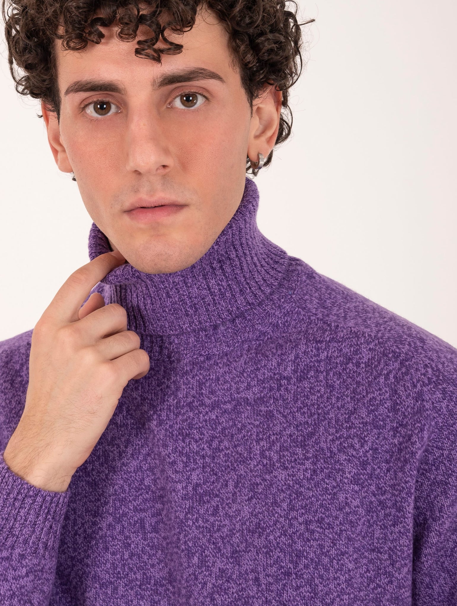 Dolcevita Zanieri in Lambswool e Cashmere Viola