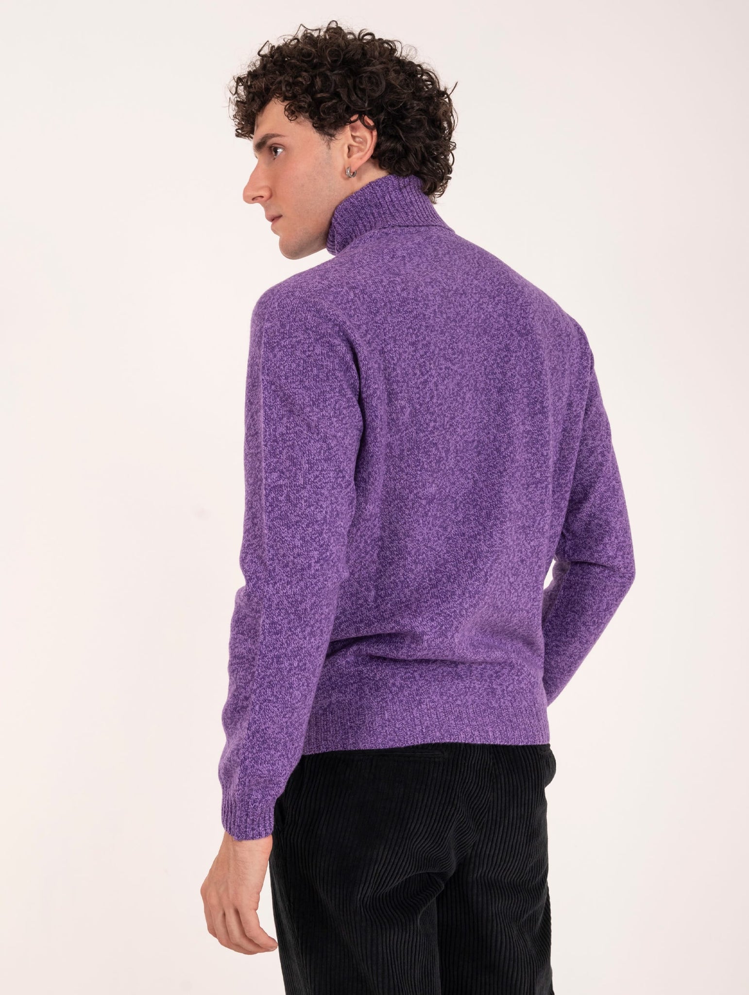 Dolcevita Zanieri in Lambswool e Cashmere Viola