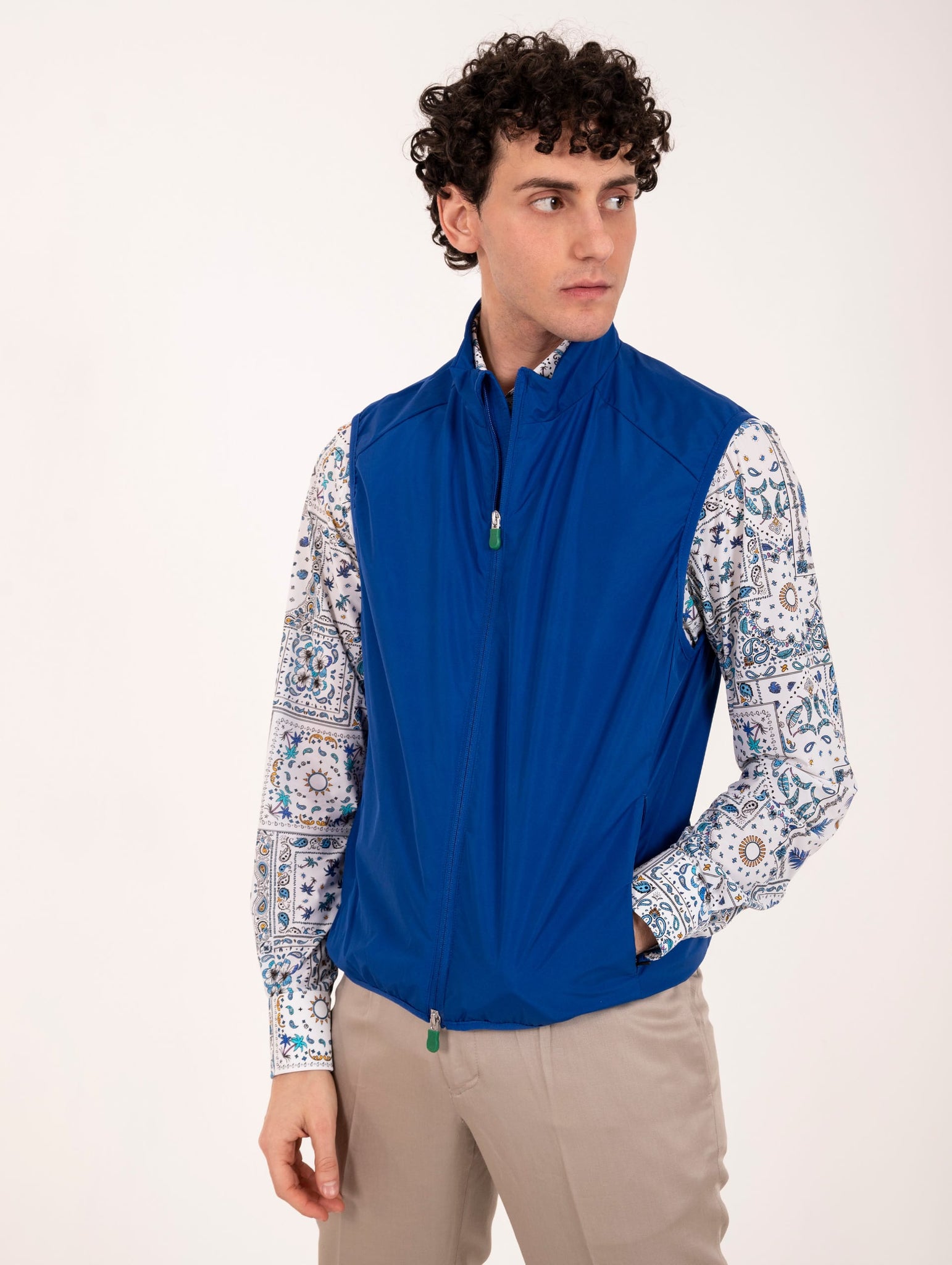 Eco Gilet Save The Duck Mars in Tessuto Tecnico Bluette