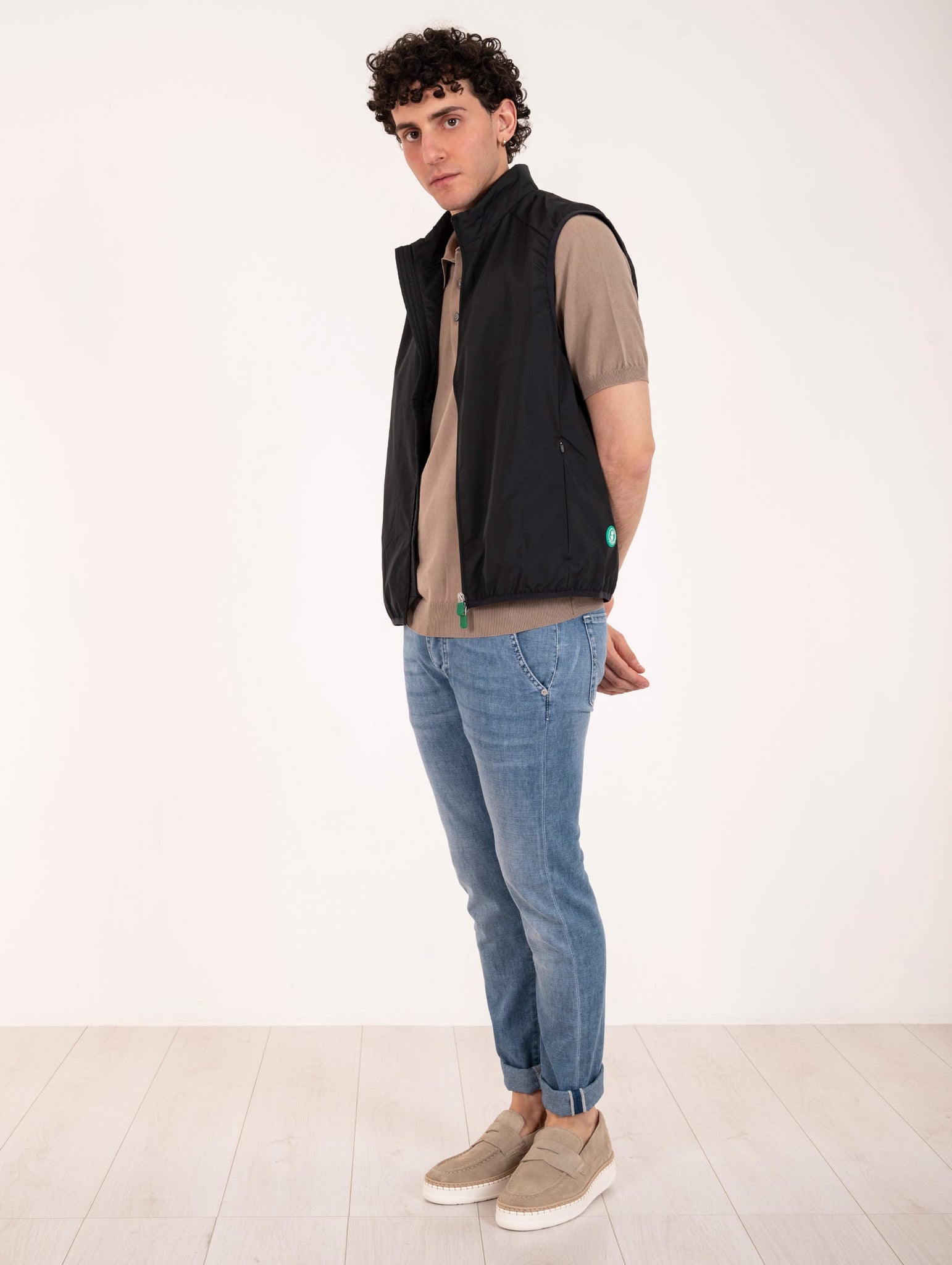 Eco Gilet Save The Duck Mars in Tessuto Tecnico Nero