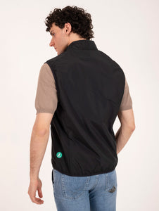 Eco Gilet Save The Duck Mars in Tessuto Tecnico Nero