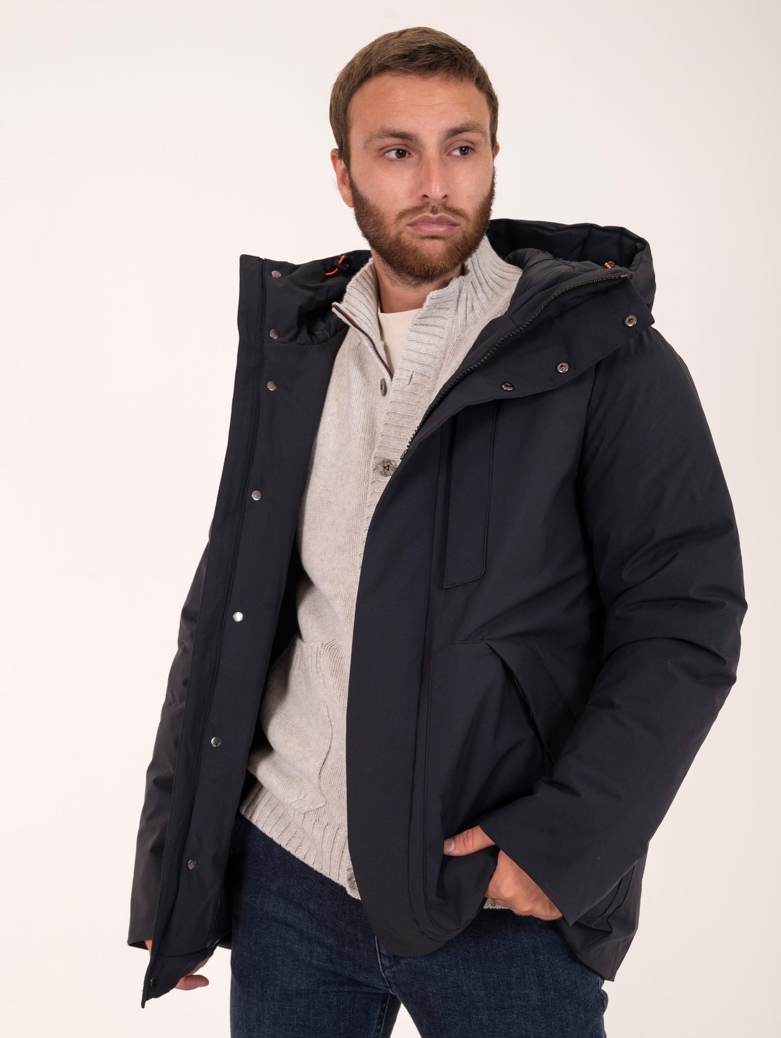 Eco Parka Save The Duck in Tessuto Tecnico Blu