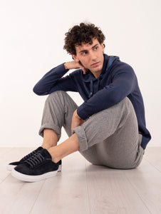 Felpa Jogging H953 in Lana Merinos Navy