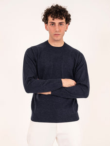 Felpa Zanieri Lambswool e Cashmere Blu