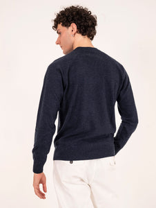 Felpa Zanieri Lambswool e Cashmere Blu