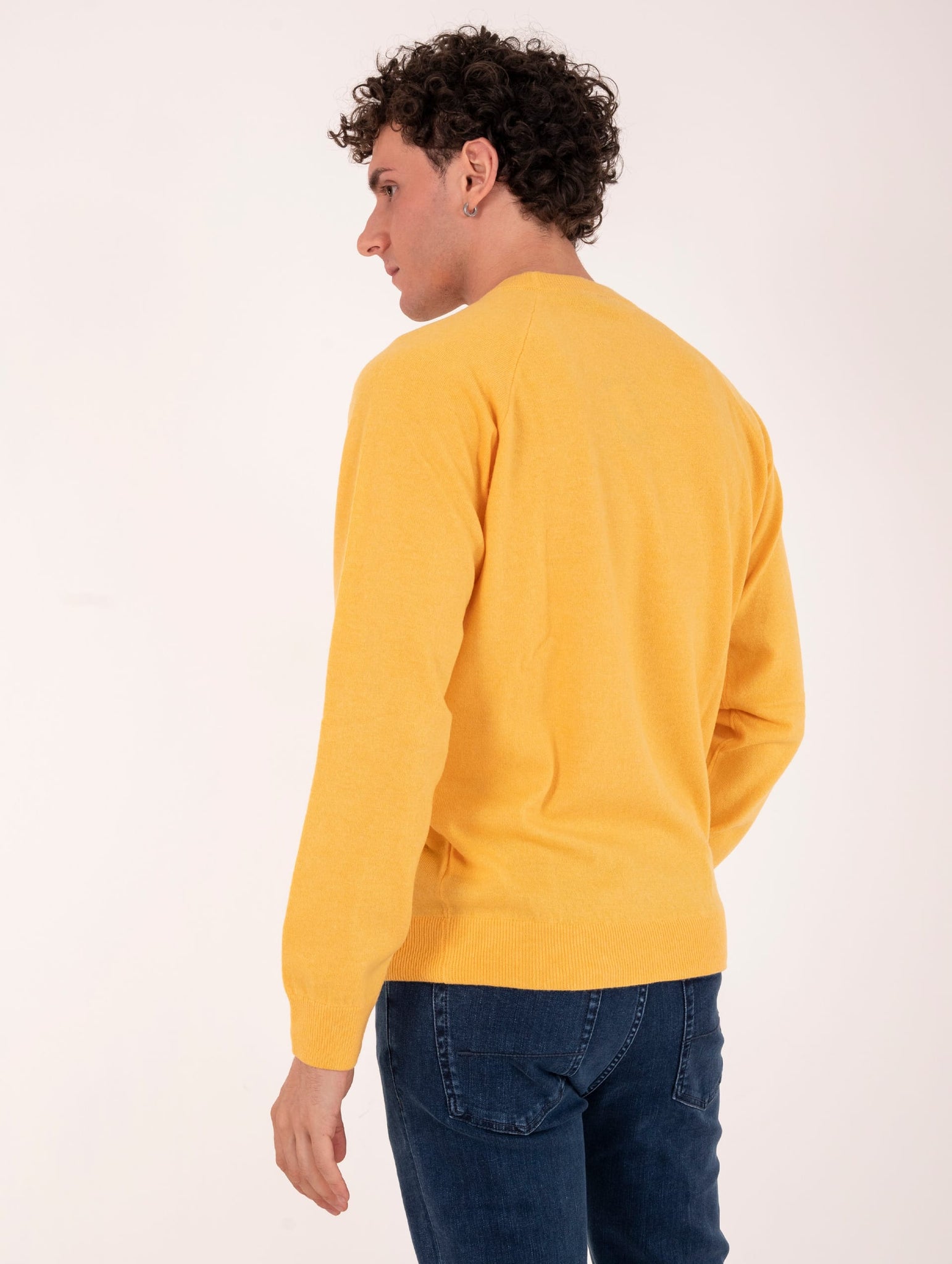 Felpa Zanieri Lambswool e Cashmere Giallo