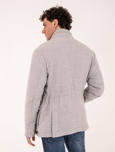 Field Jacket Eleventy Milano in Lana Grigio Chiaro