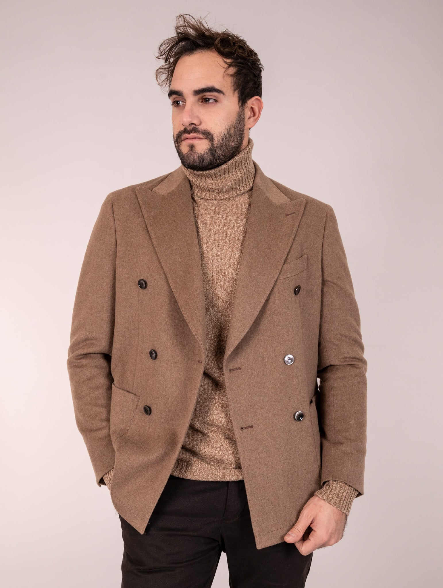 Giacca Four Stroke in Puro Cashmere Loro Piana Cammello