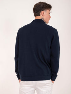 Giacca H953 in Maglia di Cotone Navy