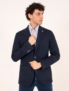 Giacca Monopetto L.B.M. 1911 in Cotone Blu