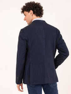 Giacca Monopetto L.B.M. 1911 in Cotone Blu