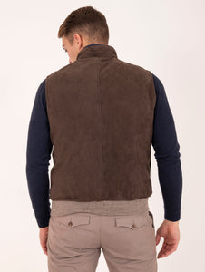 Gilet Gallotti in Camoscio Antigoccia Testa di Moro