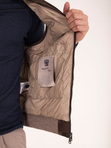 Gilet Gallotti in Camoscio Antigoccia Testa di Moro