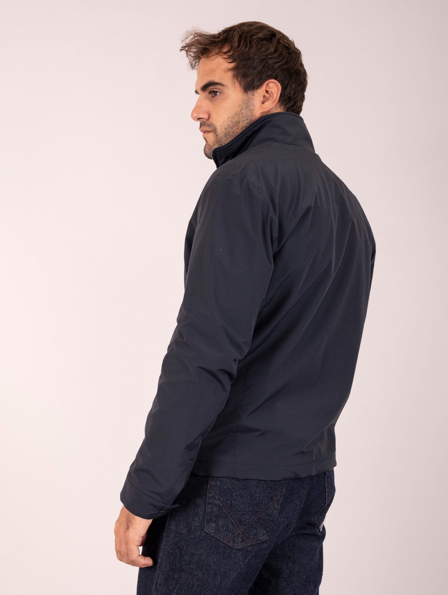 Giubbino Kired Foderato in Cashmere Blu/Beige