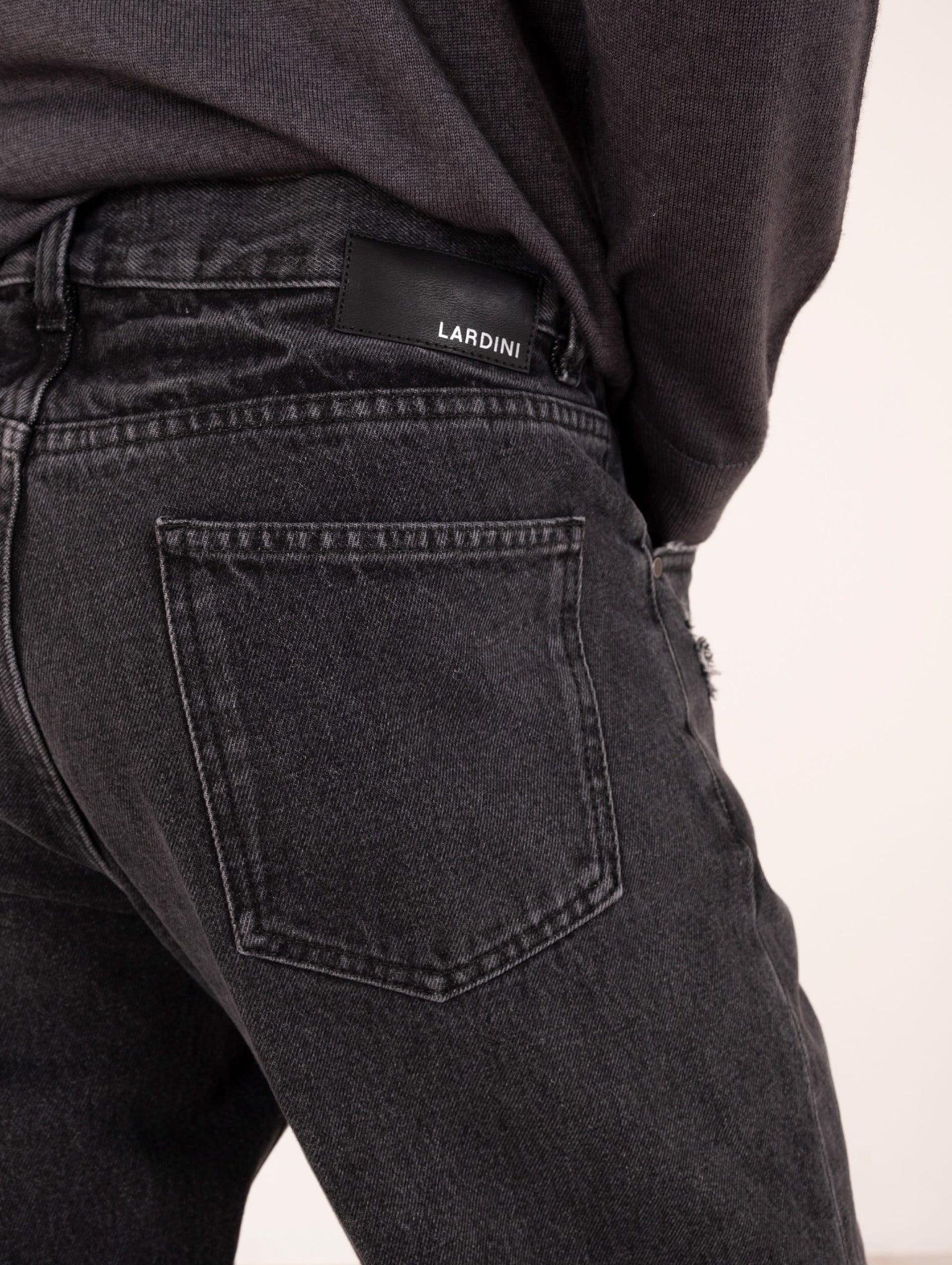 Jeans Lardini in Cotone Denim Nero