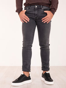 Jeans Re-Hash in Cotone Stretch Denim Nero