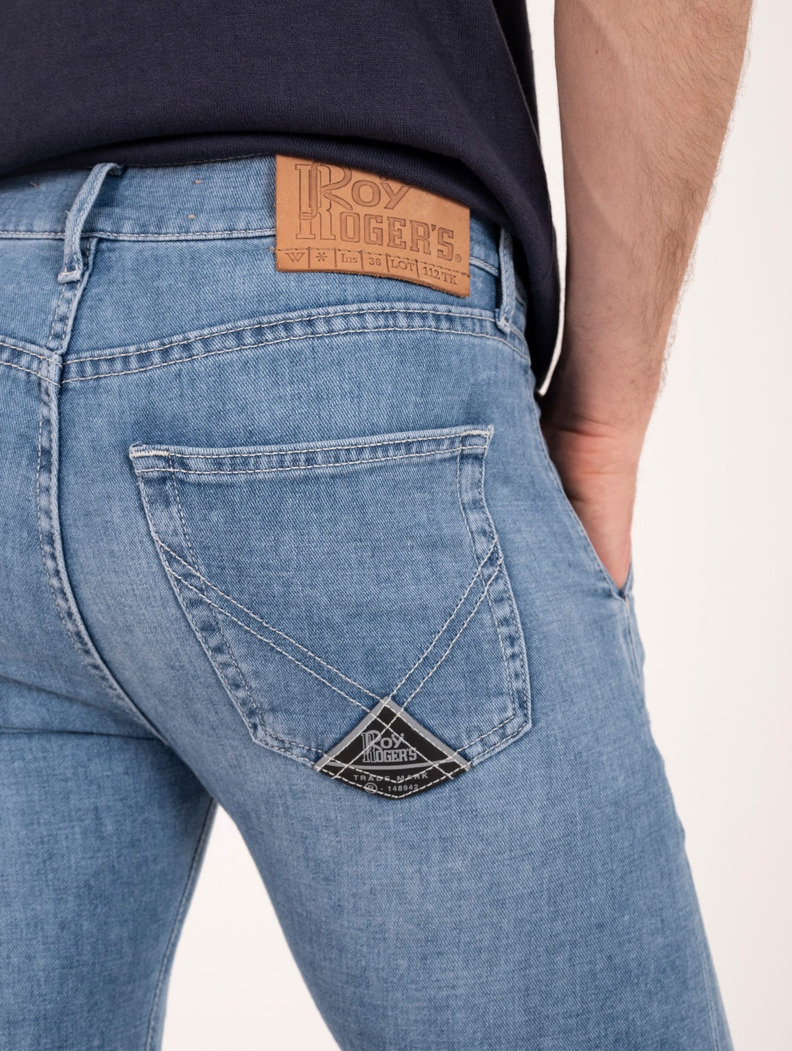 Jeans Roy Roger's Royales in Denim Candiani Chiaro