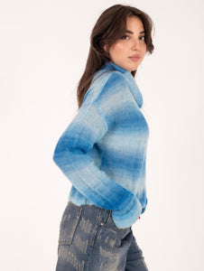 Maglia Cropped Daniele Fiesoli in Mohair e Alpaca Azzurra