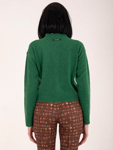 Maglia Cropped Roy Roger's Misto Lana Verde