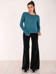 Maglia Girocollo Base in Lana Merinos e Cashmere Tiffany