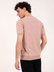 Maglia Girocollo M/M Alpha Studio in Cotone Rosa