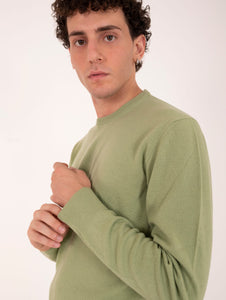 Maglia Girocollo Zanieri Lambswool e Cashmere Lichene