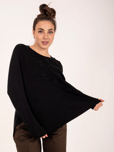 Maglia Isabel William Duff con Ricamo Nero