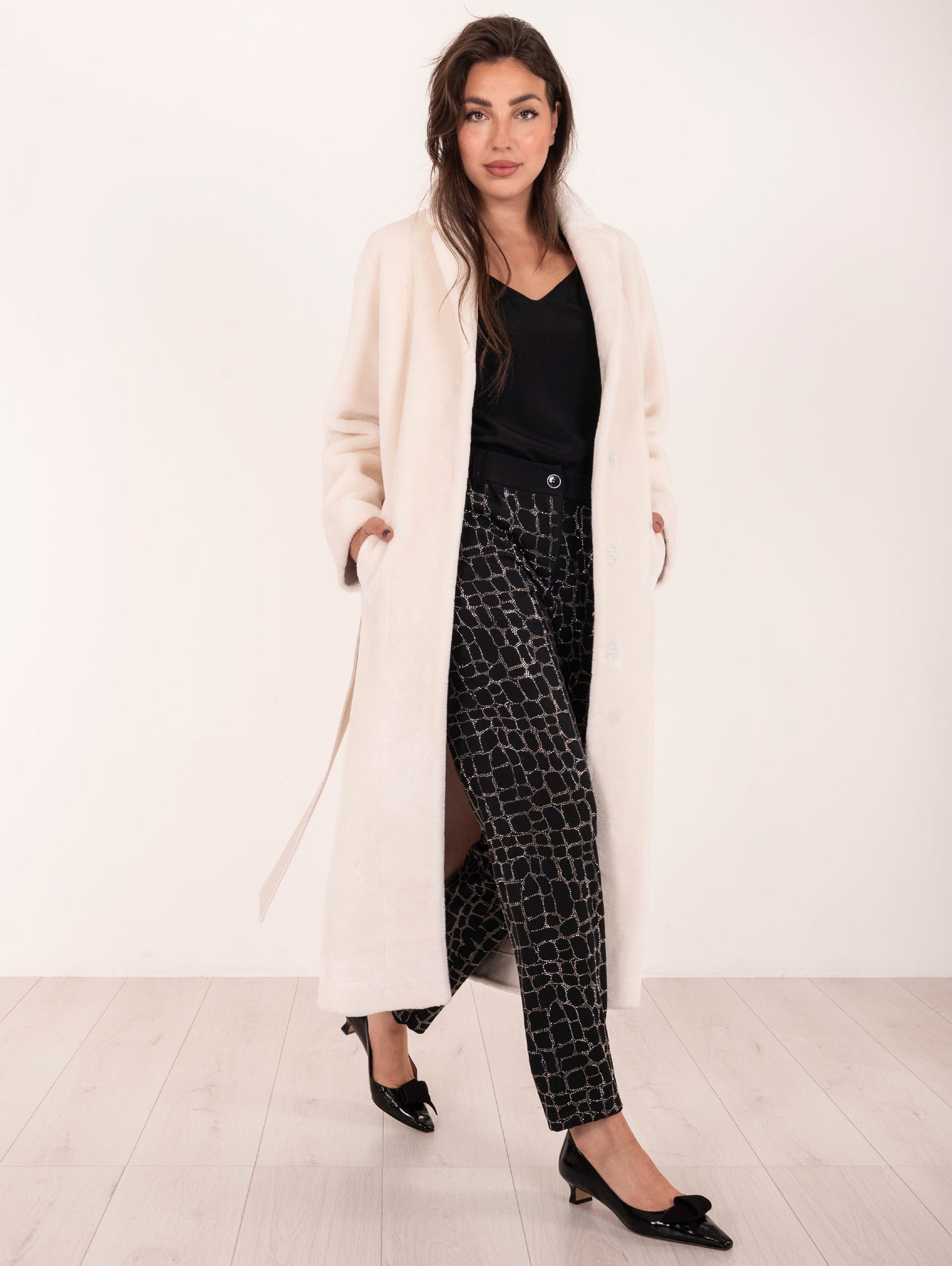 Maxi Cappotto Violanti in Eco Montone Latte