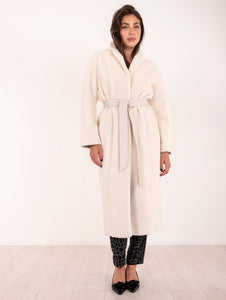 Maxi Cappotto Violanti in Eco Montone Latte