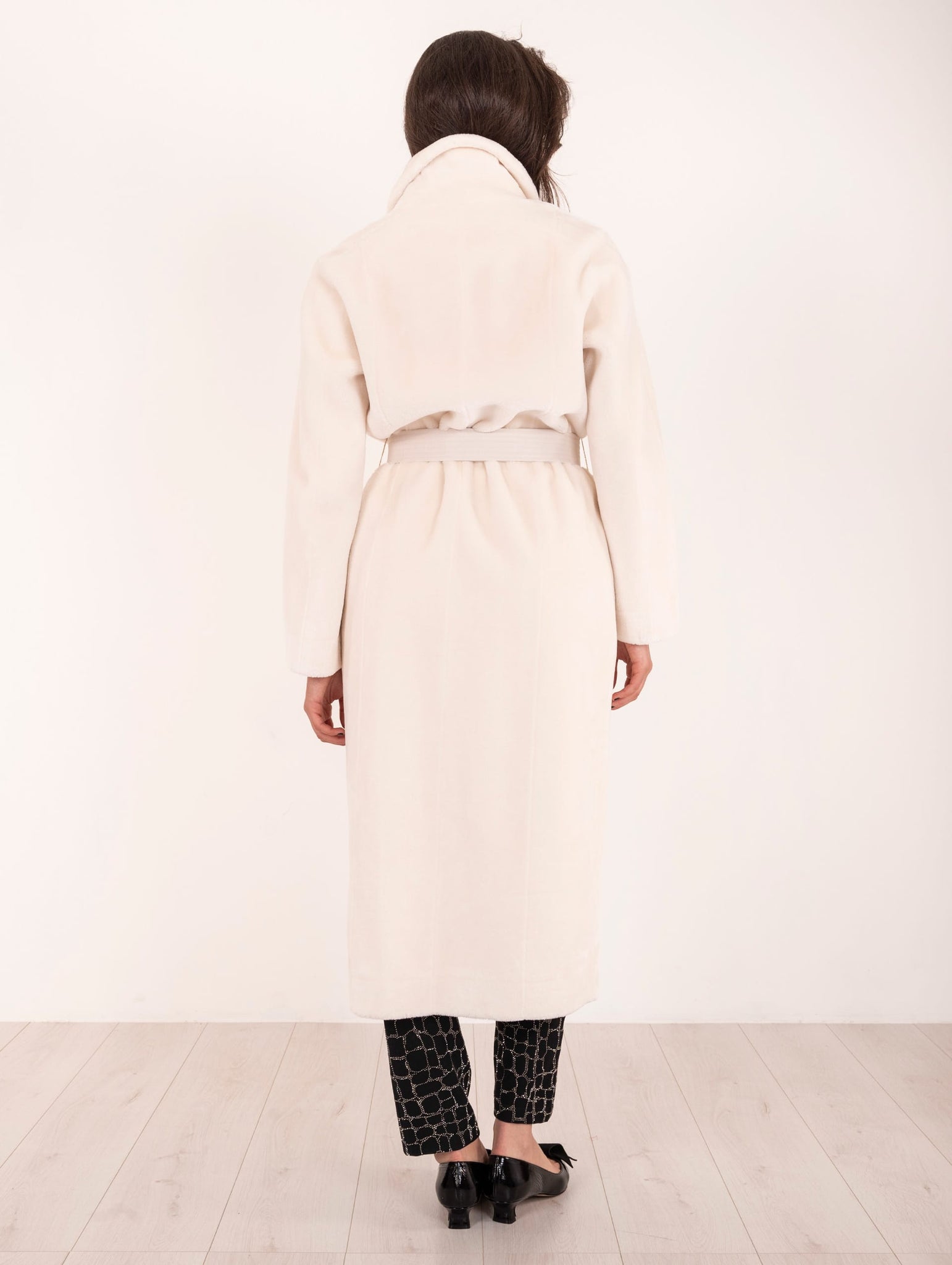 Maxi Cappotto Violanti in Eco Montone Latte