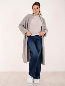 Maxi Cardigan Antonelli Firenze in Baby Alpaca Grigio