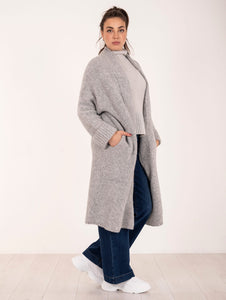 Maxi Cardigan Antonelli Firenze in Baby Alpaca Grigio