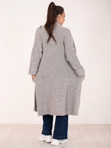 Maxi Cardigan Antonelli Firenze in Baby Alpaca Grigio