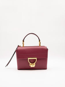 Mini Bag Coccinelle Arlettis in Pelle Martellata Rosso