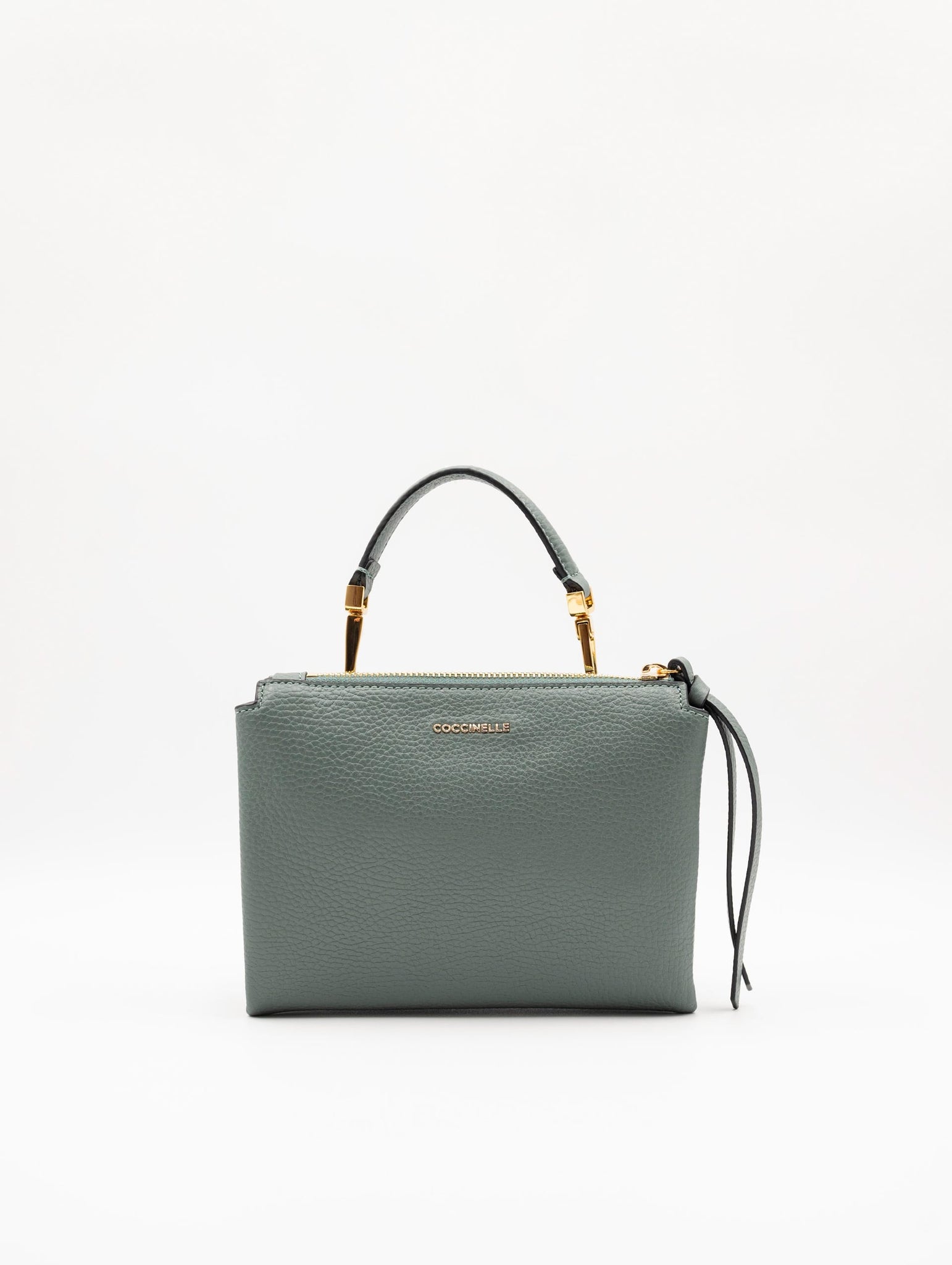 Mini Bag Coccinelle Arlettis in Pelle Martellata Verde